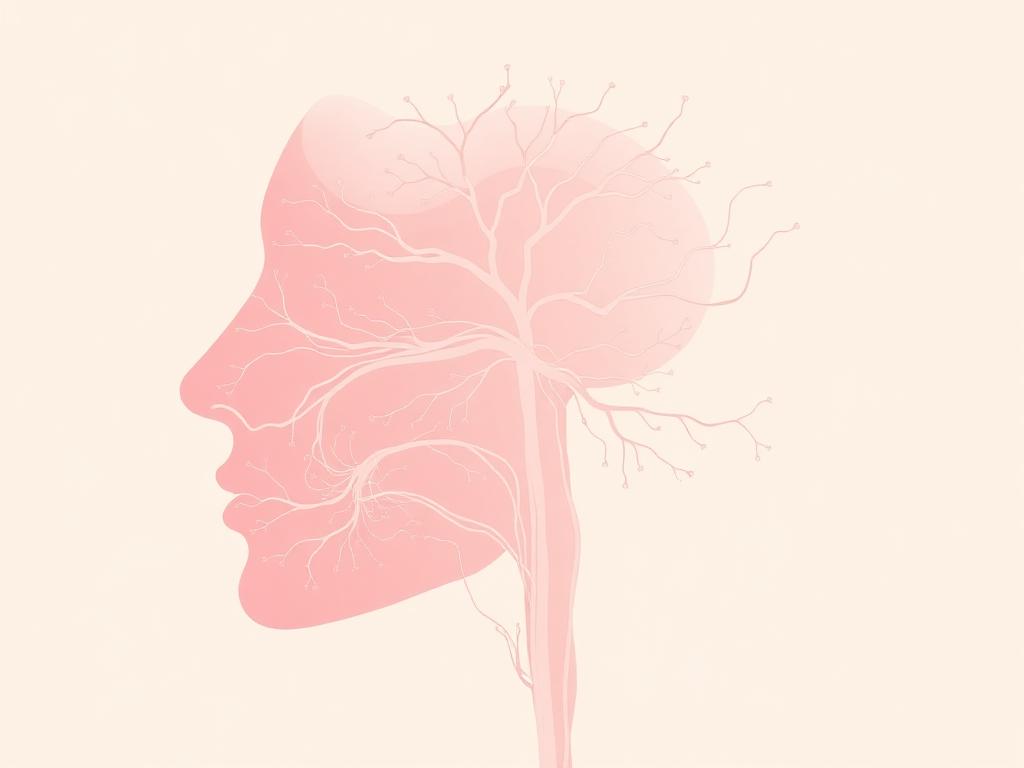 Illustration of the trigeminal facial nerve